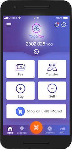 YogaPay mobile app